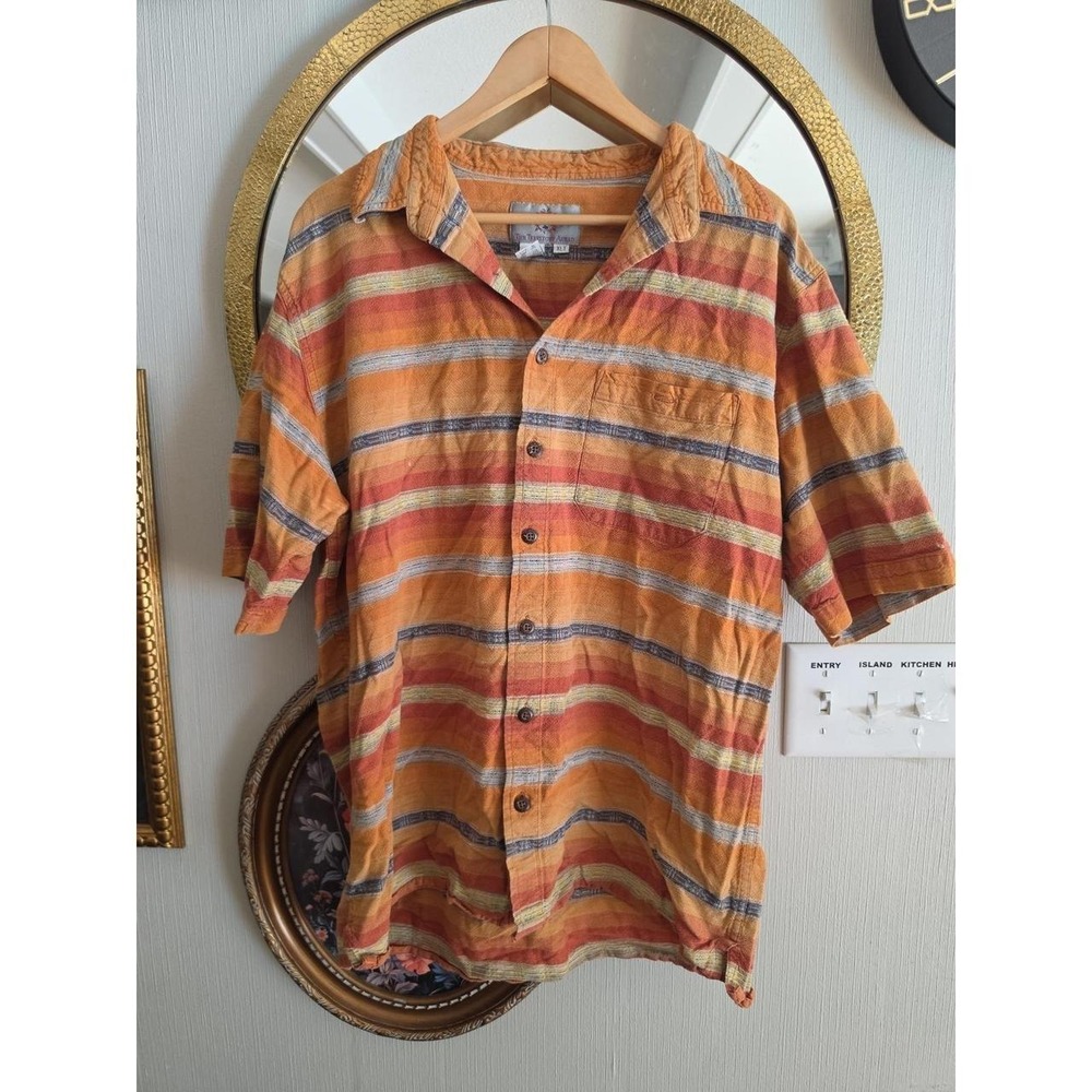 The Territory Ahead Shirt Mens XL Cottton Multicolor Stripe India Southwestern